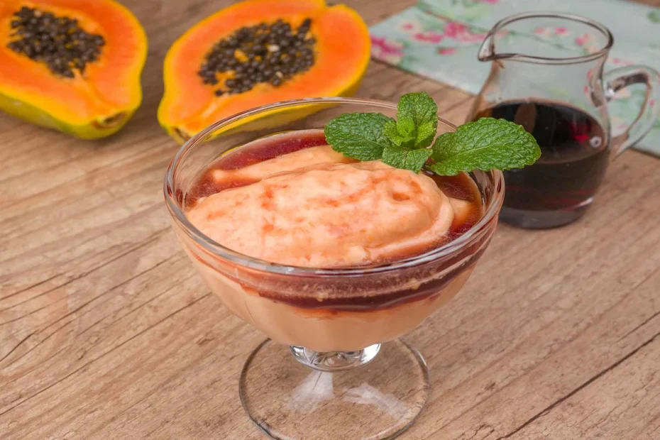 Creme de Papaya com Licor de Cassis